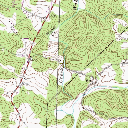 Topographic Map of Harkins Mill (historical), GA