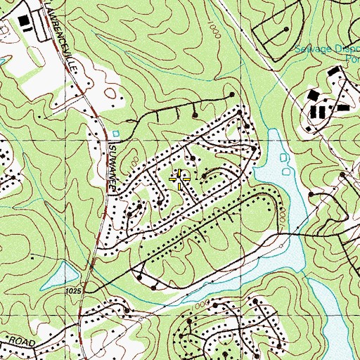 Topographic Map of Arbor Trace, GA