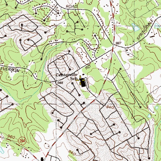 Topographic Map of Centerville Elementary School, GA