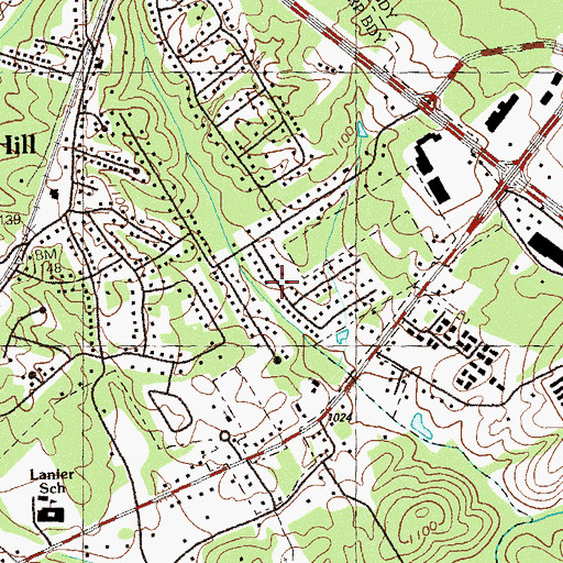 Topographic Map of Frontier Forest, GA