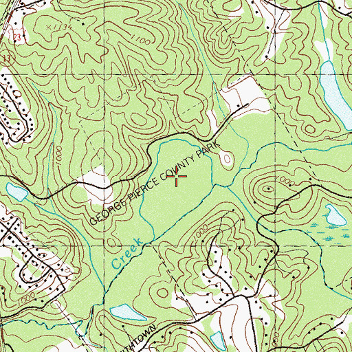 Topographic Map of George Pierce County Park, GA