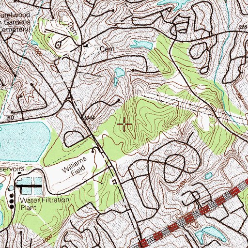 Topographic Map of Laurelwood Park, GA
