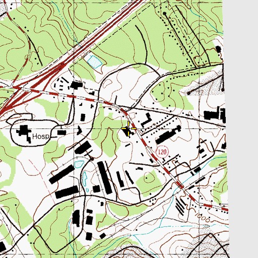 Topographic Map of Lawrenceville West Shopping Center, GA