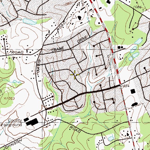 Topographic Map of Oakdale Woods, GA