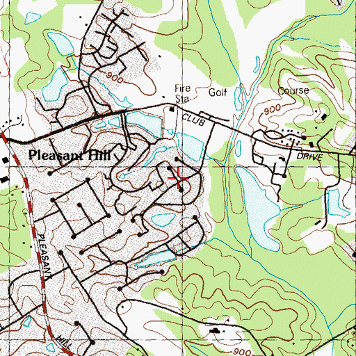 Topographic Map of Rolling Ridge, GA