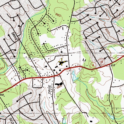 Topographic Map of Shannon Oaks Shopping Center, GA