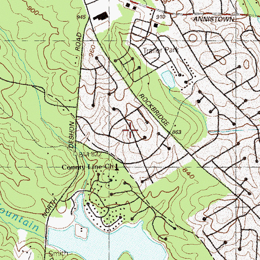 Topographic Map of The Landings, GA