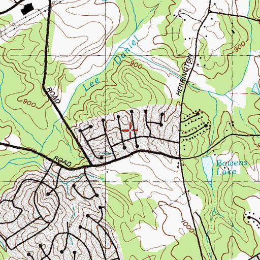 Topographic Map of The Wildings, GA