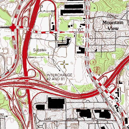 Topographic Map of Oak Forest, GA