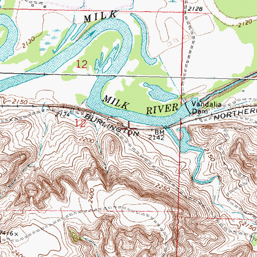 Topographic Map of Kirkwood (historical), MT