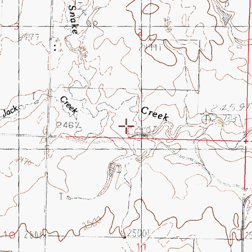 Topographic Map of Keefer Post Office (historical), MT