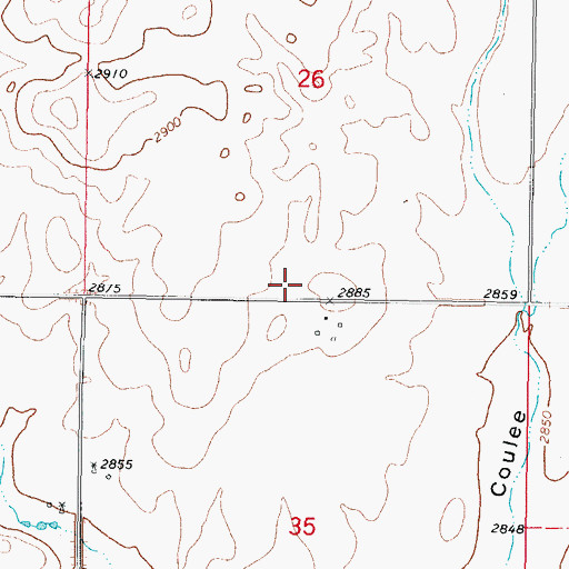Topographic Map of Avondale (historical), MT