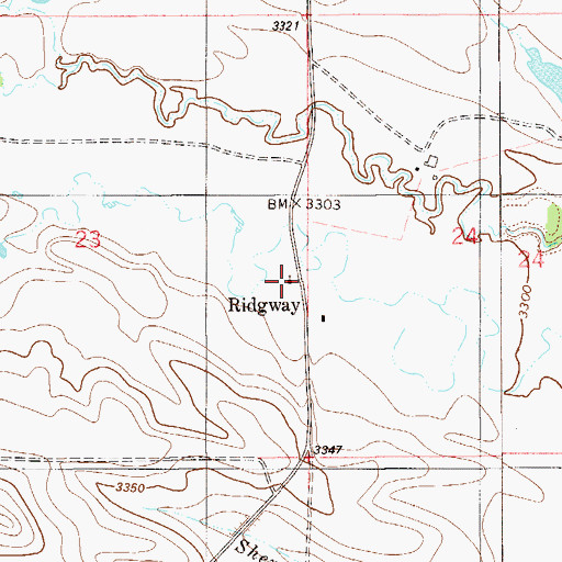 Topographic Map of Hope Baptist Church, MT