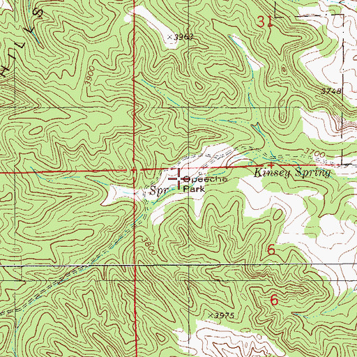 Topographic Map of Opechee Park School (historical), MT