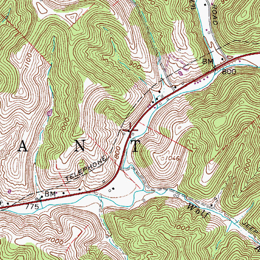 Topographic Map of Lone Valley School (historical), WV
