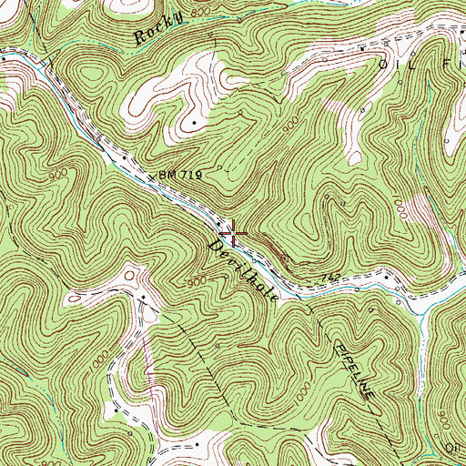 Topographic Map of Upper Devil Hole School (historical), WV