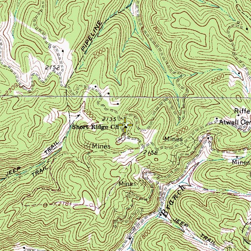 Topographic Map of Shortridge School (historical), WV