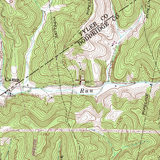 Topographic Map of Camp Mistake School (historical), WV
