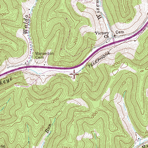 Topographic Map of Lowther School (historical), WV