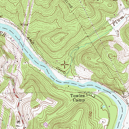 Topographic Map of Brittain School (historical), WV