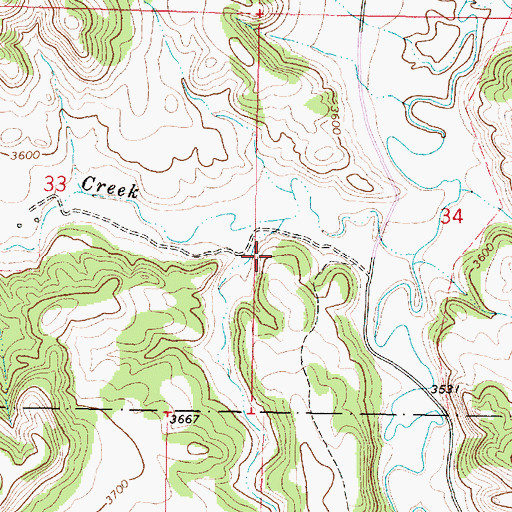 Topographic Map of Miller Draw, MT