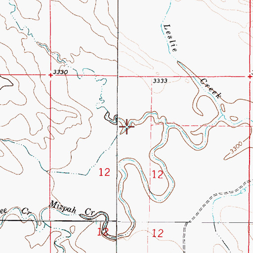 Topographic Map of Third Creek, MT