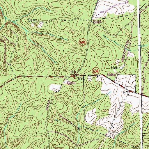 Topographic Map of Forbes (historical), VA