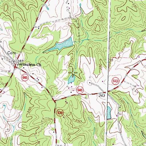 Topographic Map of Hobbs Mill (historical), VA