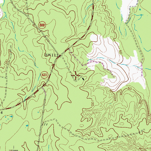 Topographic Map of Blows Chapel (historical), VA