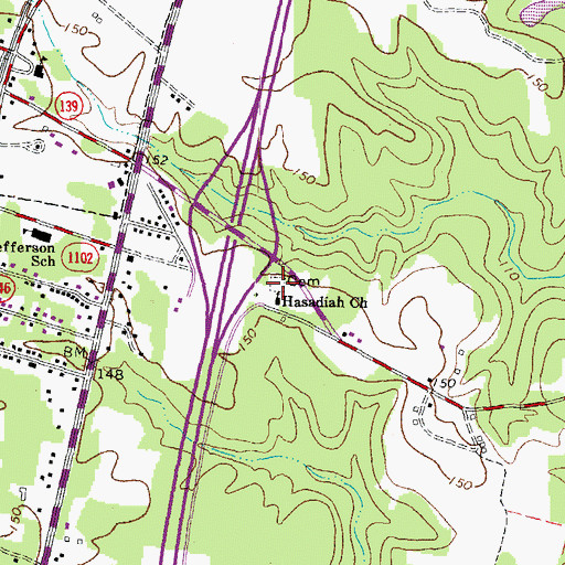 Topographic Map of Hassidiah Cemetery, VA
