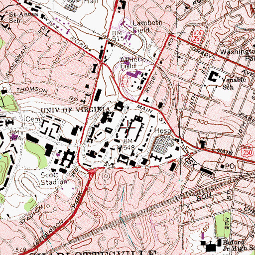 Topographic Map of West Lawn, VA
