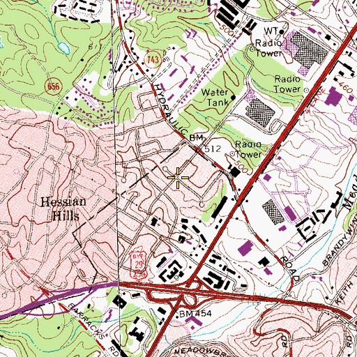 Topographic Map of Northerly, VA