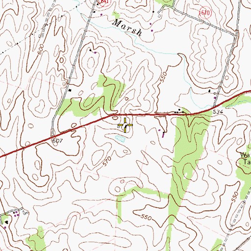 Topographic Map of Anchorage Estate, VA
