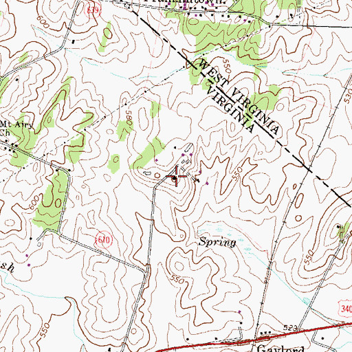 Topographic Map of Clifton Estate, VA