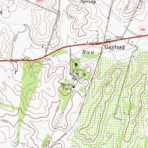 Topographic Map of Fairfield Estate, VA