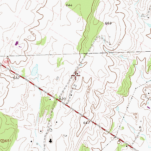 Topographic Map of Oakley Estate, VA