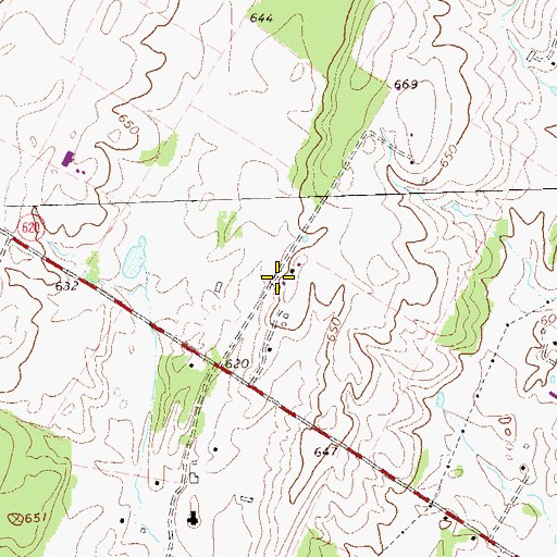 Topographic Map of Oakley Estate, VA