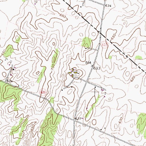 Topographic Map of Weehaw Estate, VA