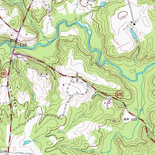 Topographic Map of Glendoyle (historical), VA
