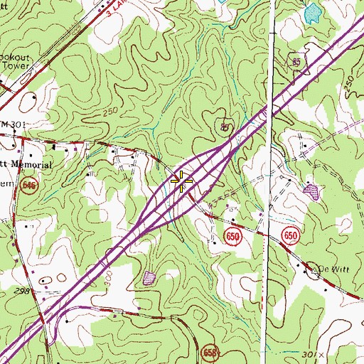 Topographic Map of Interchange 48, VA