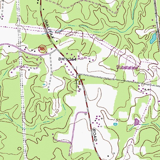 Topographic Map of Reams Store (historical), VA