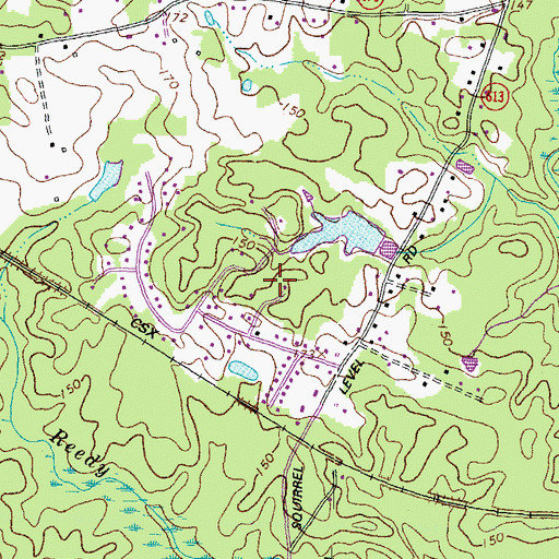 Topographic Map of Virginia Hills, VA