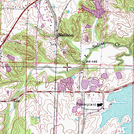 Topographic Map of Lake of Egypt, IL