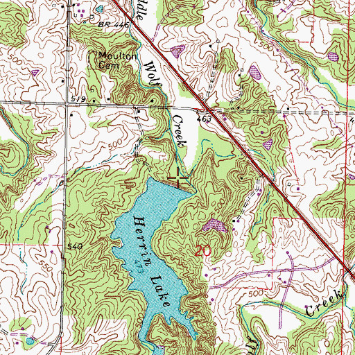 Topographic Map of Herrin Reservoir Number 2, IL