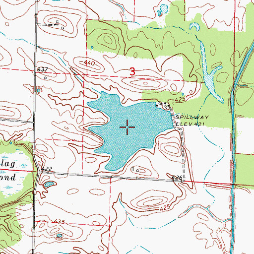 Topographic Map of Gaskin Lake, IL