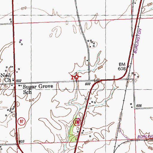 Topographic Map of Carthage Lake Number 1, IL