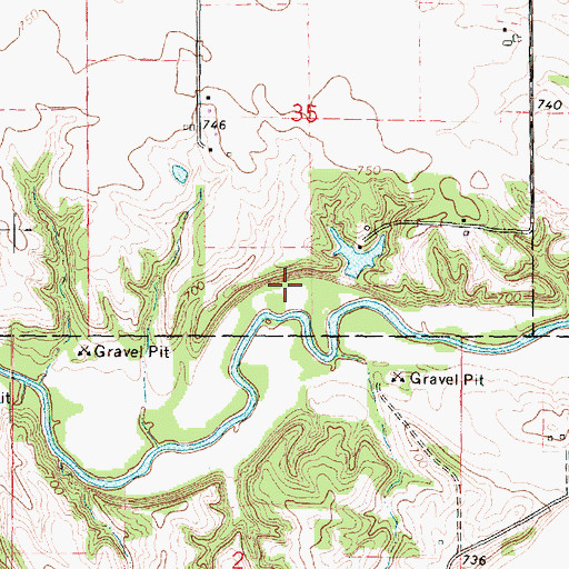 Topographic Map of Stark Pond, IL