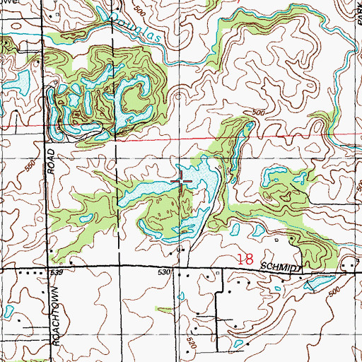 Topographic Map of Millstadt Sportsmans Club Lake, IL