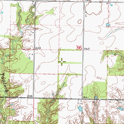 Topographic Map of Neffs Lake, IL