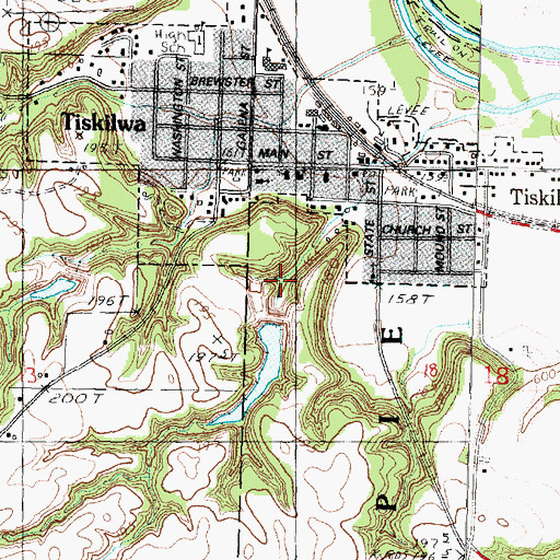 Topographic Map of Tiskilwa Watershed Structure Number 5 Dam, IL